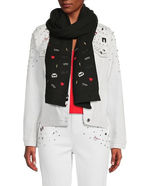 Karl Lagerfeld Karl Icon-Embroidered Scarf