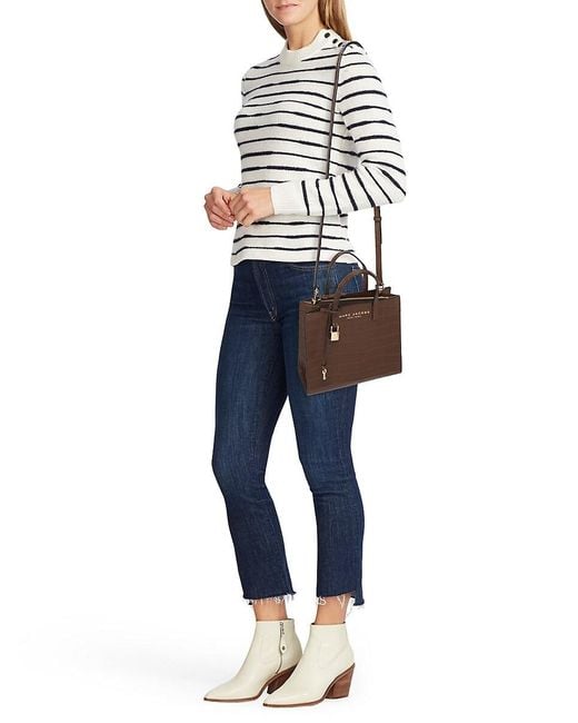 Marc Jacobs Brown Mini Grind Leather Tote Bag