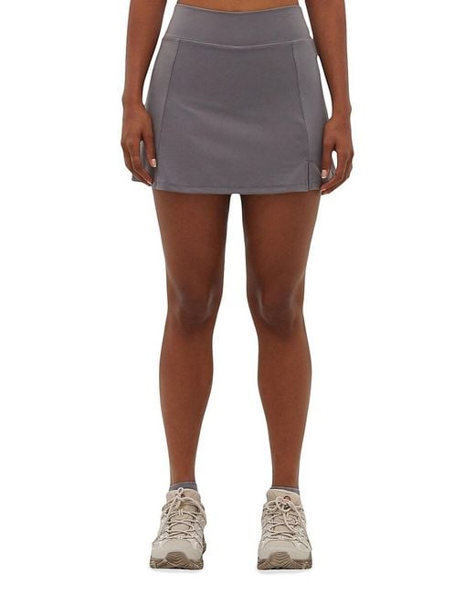 Bench Gray Solid A-Line Skorts