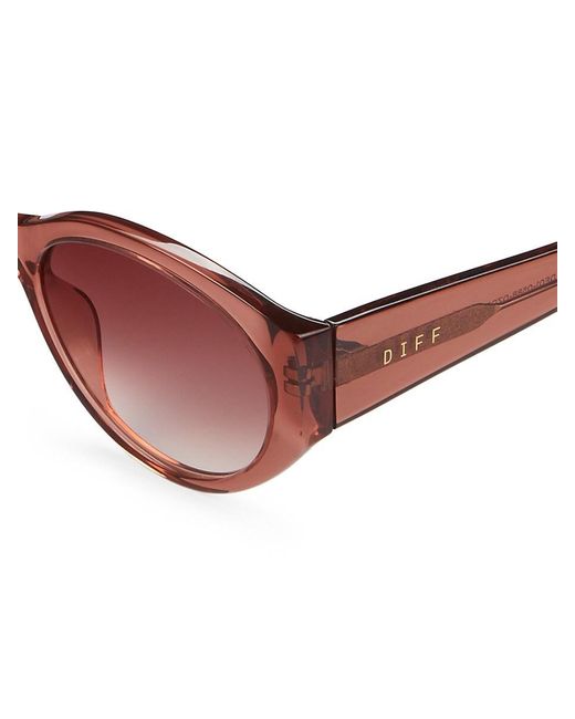 DIFF Pink Linnea 54mm Oval Sunglasses