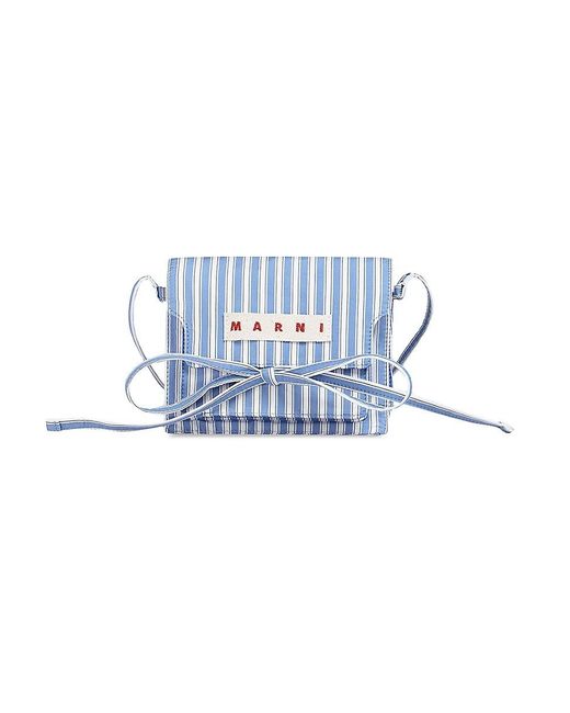 Marni Mini Striped Poplin Accordion Bag in Blue Lyst Canada