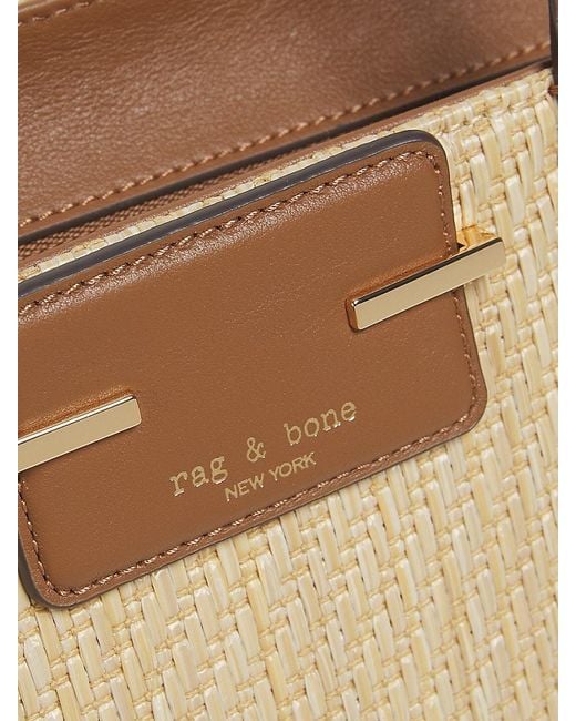 Rag & Bone White Woven Straw Tote Bag