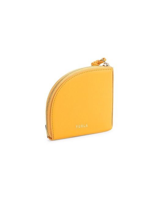 Furla Orange Leather Card Holder