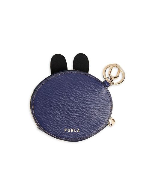Furla Blue Bunny Leather Coin Pouch