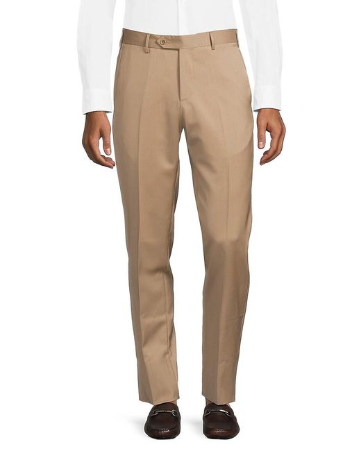 Zanella Natural Parker Modern Fit Wool Trousers for men