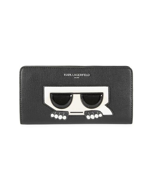 Karl Lagerfeld Maybelle Continental Wallet in Black Lyst