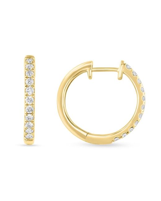 Effy Metallic 14K & 0.46 Tcw Lab-Grown Diamond Huggie Earrings