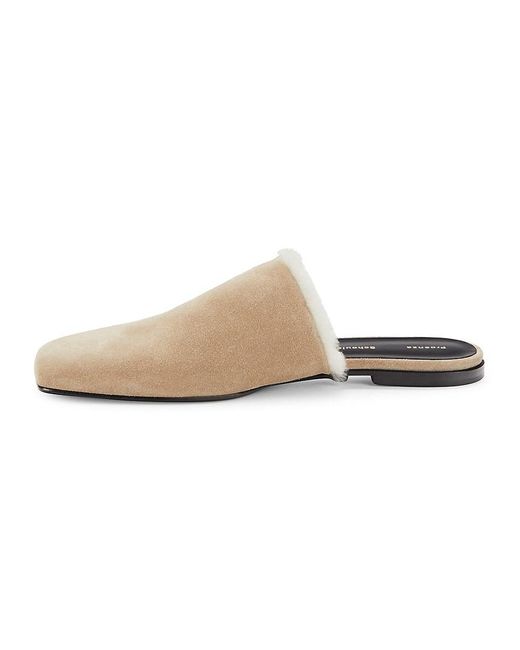 Suede shop mule flats