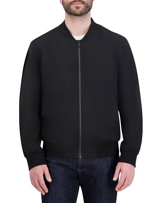 Cole Haan Blue Soft Rain Bomber Jacket for men