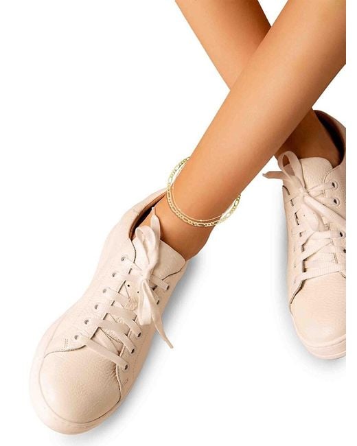 Chloe and Madison Metallic 14K--Plated Sterling Double Chain Anklet