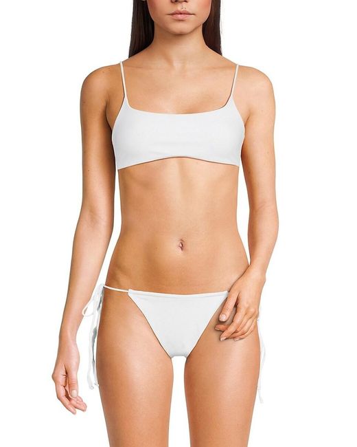 JADE Swim White Muse Scoopneck Bikini Top