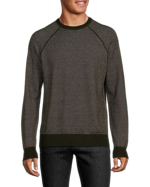 Vince Gray Birdseye Wool Blend Sweater for men