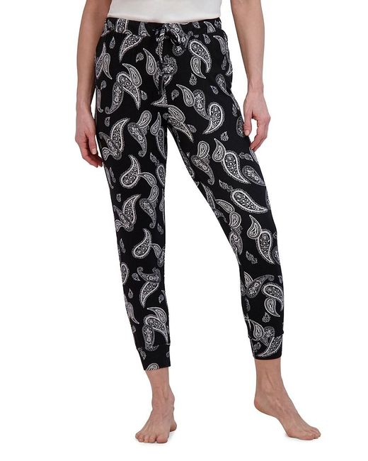 Tahari Black Paisley Pajama Pants
