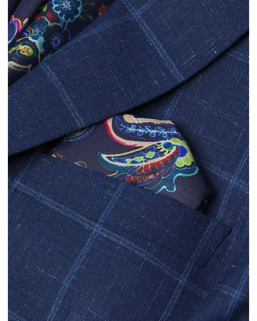 Robert Graham Blue Jett Windowpane Modern-Fit Blazer for men