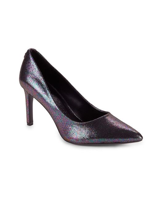 Karl Lagerfeld Blue Glora 81Mm Metallic Pumps
