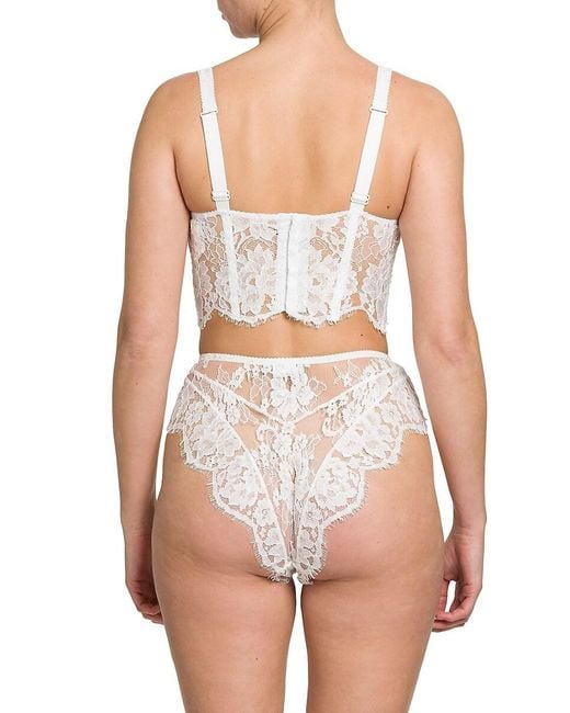 Dolce & Gabbana White Lace Longline Bra