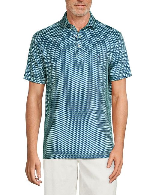 Tailorbyrd Blue Limes Performance Polo for men