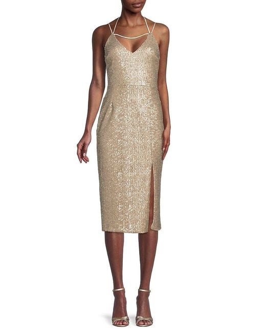 Bailey 44 Jordyn Sequin Sheath Dress in Natural Lyst