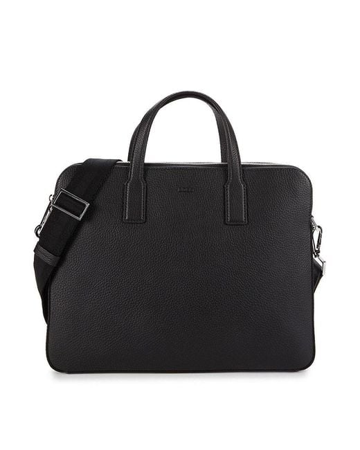 Boss By Hugo Boss Leather Messenger Bag In Black For Men Lyst 8708