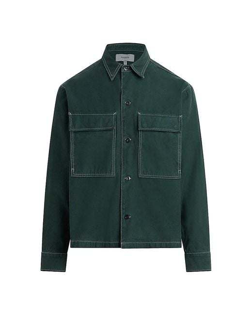 Hudson Green Cotton Shirt Jacket for men