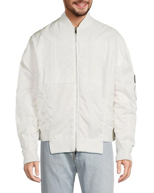 Valentino White Zip Windbreaker Jacket for men
