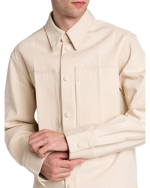 Jil Sander Natural Sea Island Denim Shirt for men