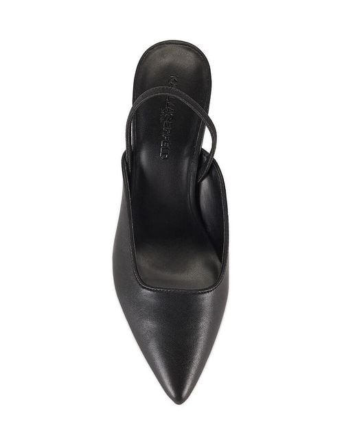 Karl Lagerfeld Black Grier 89Mm Stiletto Heel Slingback Pumps