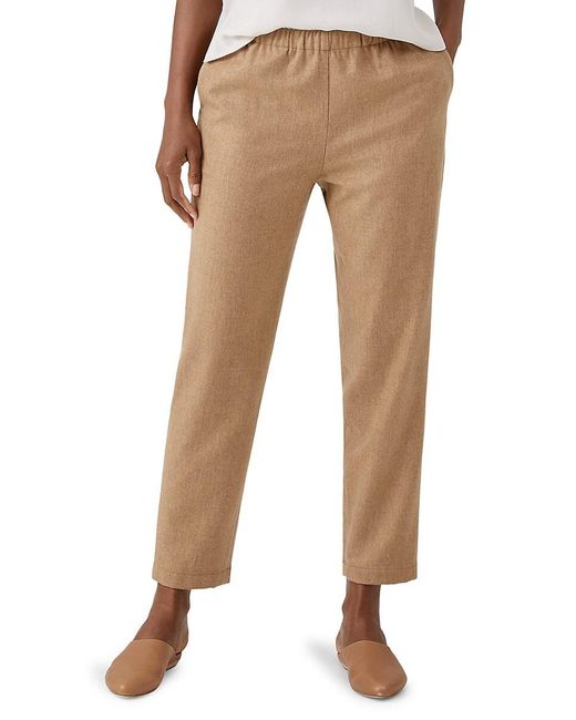 Eileen Fisher Natural Tapered Ankle Pants