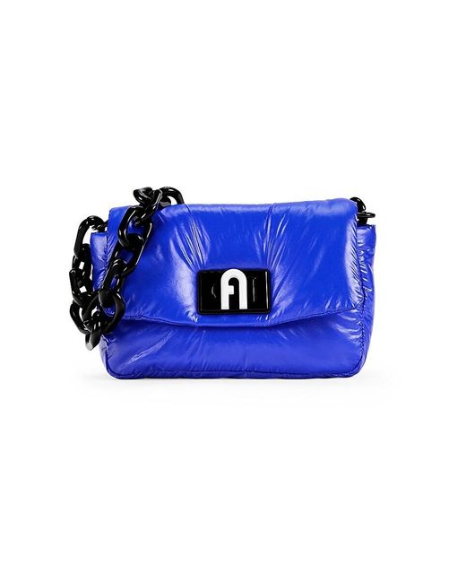 Furla Blue Puff Chain Shoulder Bag