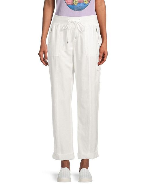 Calvin Klein Tab-cuff Cargo Pants in Soft White (White) - Save 28% | Lyst