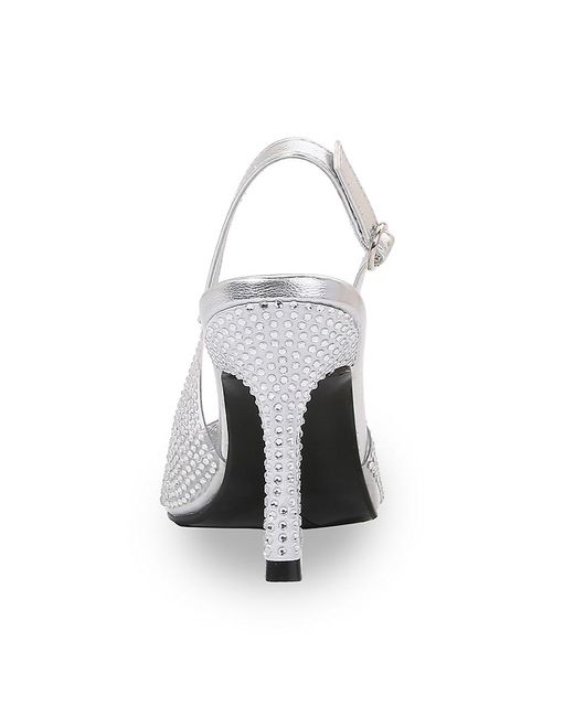 Ninety Union White Irene 90Mm Clear Rhinestone Slingback Pumps