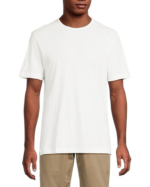 Theory White Precise Pima Cotton Tee for men