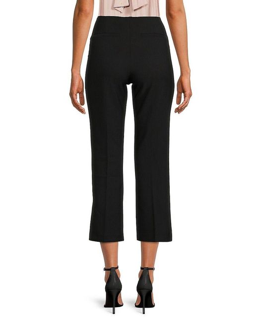 Adrianna Papell Synthetic Flare Leg Cropped Pants in Black Lyst
