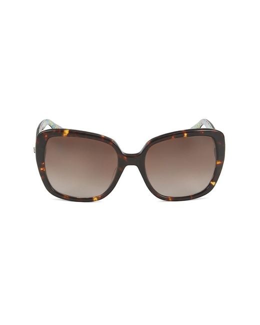 Kate Spade Brown Wilhemina 55Mm Geometric Sunglasses