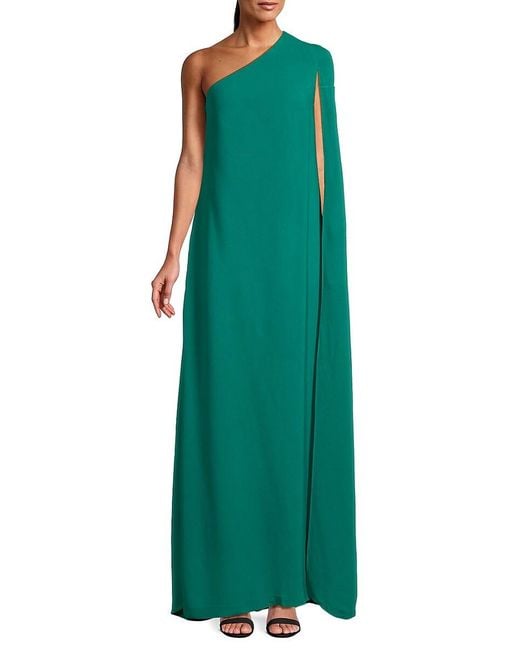Reiss Green Nina One Shoulder Shift Gown