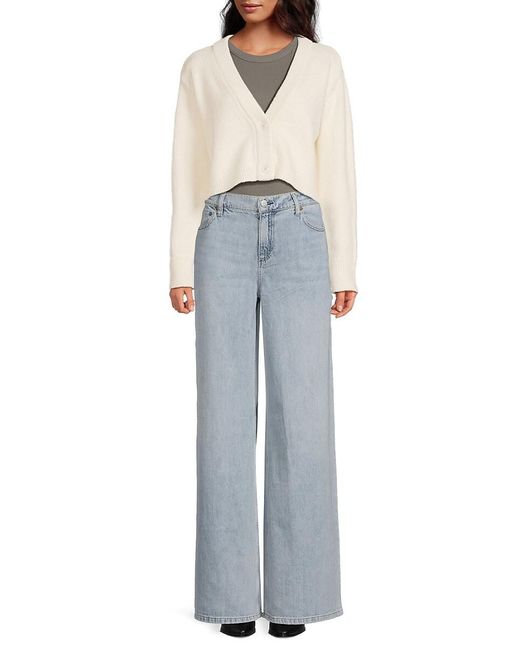 Alice + Olivia White Rutson Cardigan With Scarf