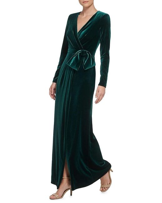 Women Emerald Green Velvet Dress 3/4 Sleeve Cocktail Party Ball Gown Maxi  Dress | eBay