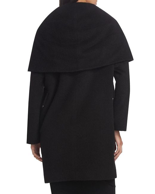 Mercer Collective Black Lori Cape-Hood Cocoon Coat