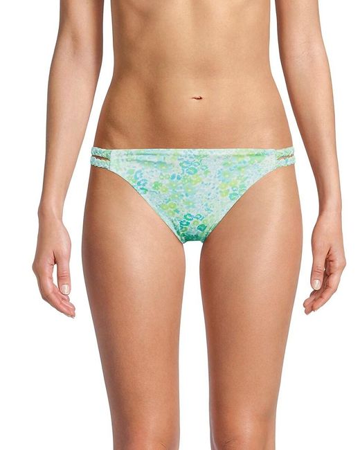 Ramy Brook Blue Bouquet Printed Liza Bikini Bottom