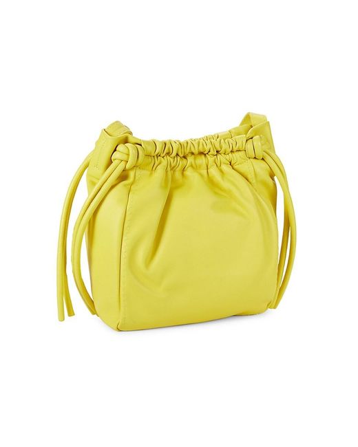 Proenza Schouler Yellow Drawstring Leather Pouch