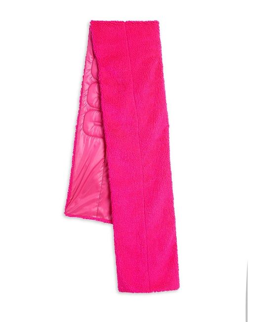 UGG Logo Faux Shearling Puffer Scarf in Pink Lyst UK