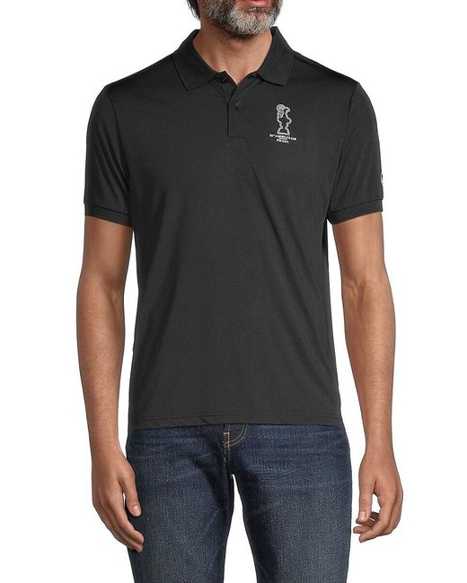 Prada Valencia 2.0 Recycled Polyester Polo in Black for Men | Lyst