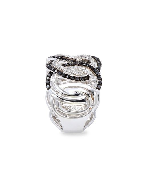 Effy 14k White Gold, 1.10 Tcw Black & White Diamond Ring in Metallic | Lyst  UK
