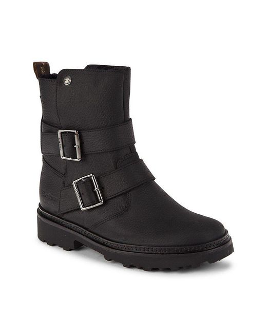 Biker boots top fur lined