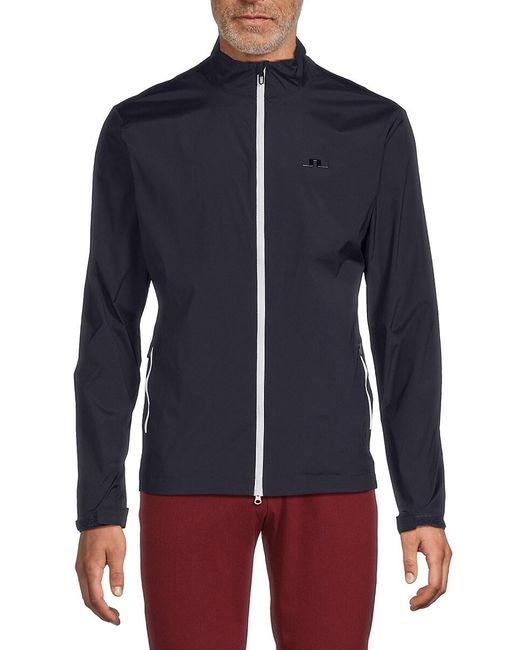 J.Lindeberg Blue J. Lindeberg Ash Lightweight Packable Track Jacket for men