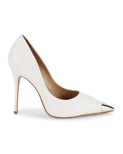 Saks Fifth Avenue Saks Fifth Avenue Pointed Toe Stiletto Pumps in White |  Lyst