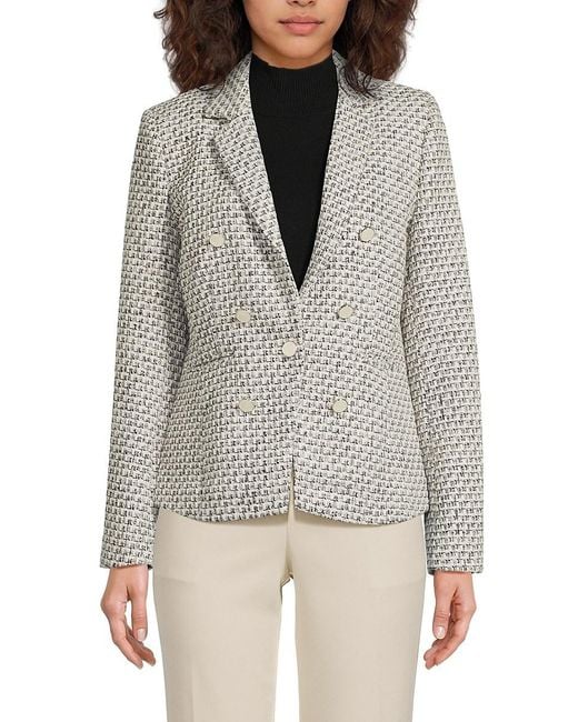 Ecru Gray Textured Blazer