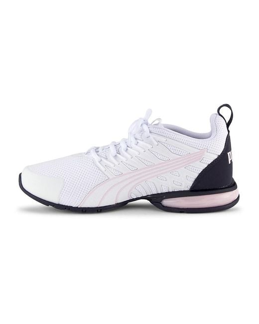 PUMA White Voltaic Evo Low-Top Running Sneakers