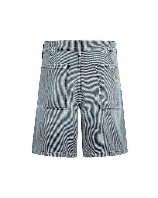 Hudson Blue Pinstripe Denim Chino Shorts for men