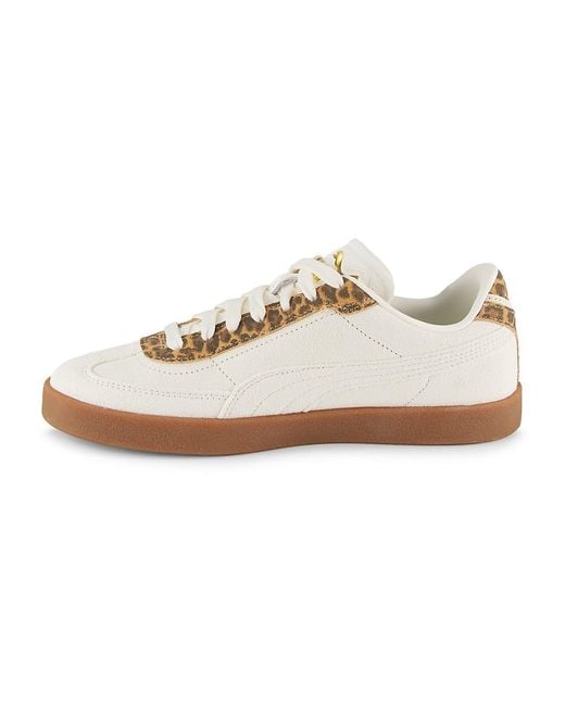 PUMA White Club Ii Era Leather Low-Top Sneakers
